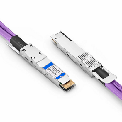 FyberOptix 3m (10ft) Arista Networks Compatible 400G QSFP-DD 8 x 50G PAM4 to 4 x 100G QSFP28 4 x 25G NRZ Active Electrical Breakout Cable