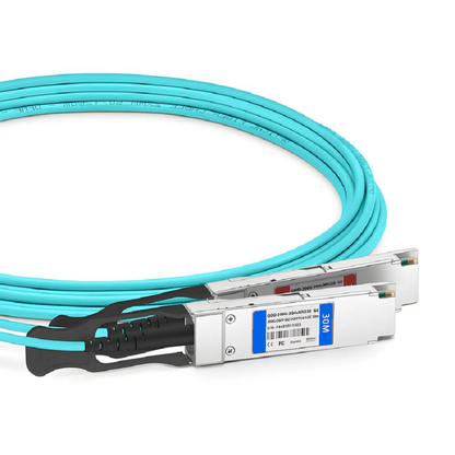 FyberOptix 7m (23ft) Generic Compatible 200G QSFP-DD 8 x 25G NRZ to 2 x 100G QSFP28 4 x 25G NRZ Active Optical Breakout Cable