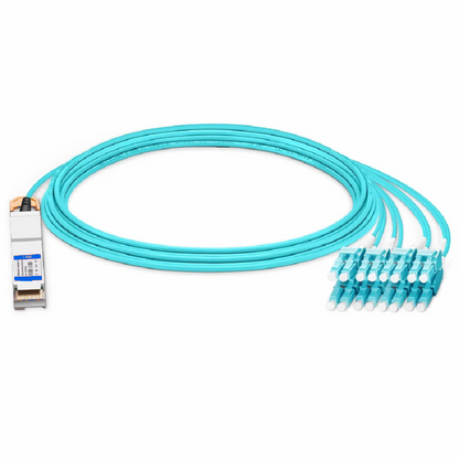 FyberOptix 70m (230ft) Generic Compatible 200G QSFP-DD 8 x 25G NRZ to 8 x 25G LC Duplex Active Optical Breakout Cable