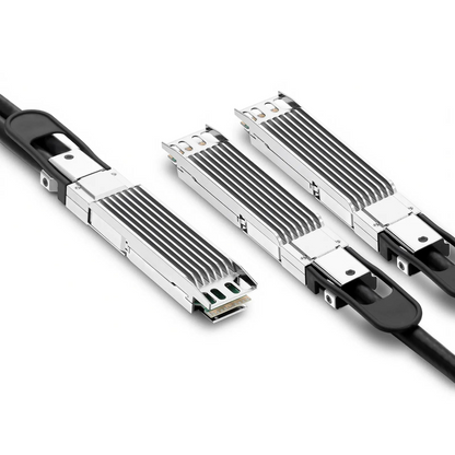FyberOptix 1.5m (5ft) NVIDIA/Mellanox MCP7Y00-N01A Compatible 800G OSFP 8 x 100G PAM4 Finned Top to 2 x 400G OSFP 4 x 100G PAM4 Finned Top Ethernet Passive Direct Attach Copper Breakout Cable