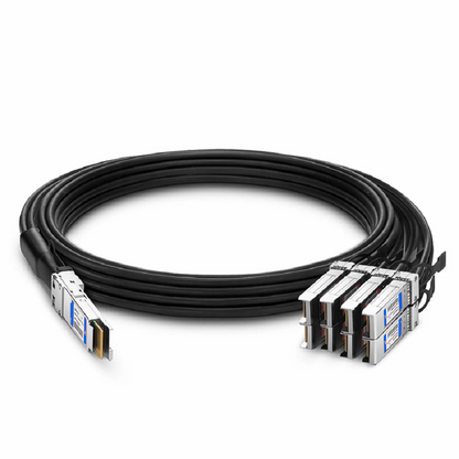FyberOptix 0.5m (2ft) Arista Networks CAB-D-8S-400G-0.5M Compatible 400G QSFP-DD 8 x 50G PAM4 to 8 x 50G SFP56 50G PAM4 Passive Direct Attach Copper Breakout Cable