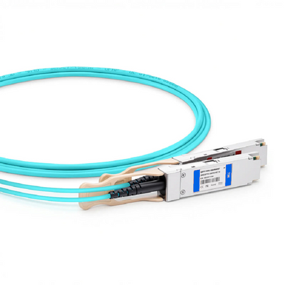 FyberOptix 30m (98ft) Arista Networks Compatible 200G QSFP56 4 x 50G PAM4 to 2 x 100G QSFP28 4 x 25G NRZ Active Optical Breakout Cable
