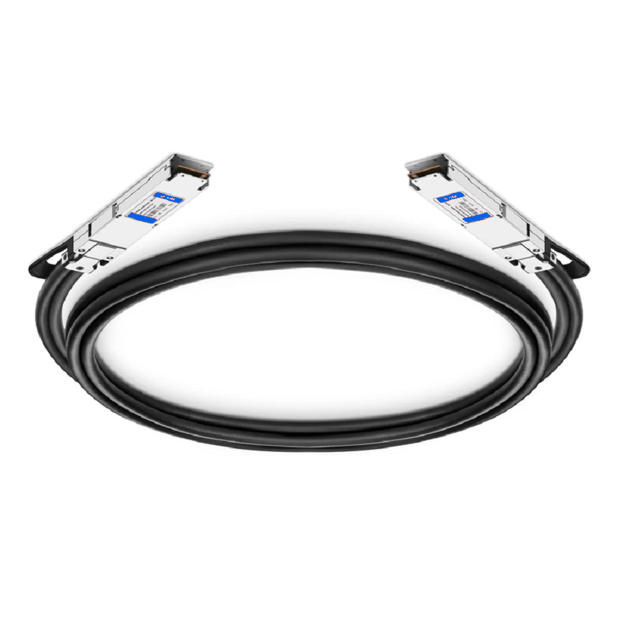 FyberOptix 0.5m (2ft) NVIDIA/Mellanox MCP4Y10-N00A-FLT Compatible 800G OSFP 8 x 100G PAM4 Flat Top Ethernet Passive Direct Attach Copper Twinax Cable