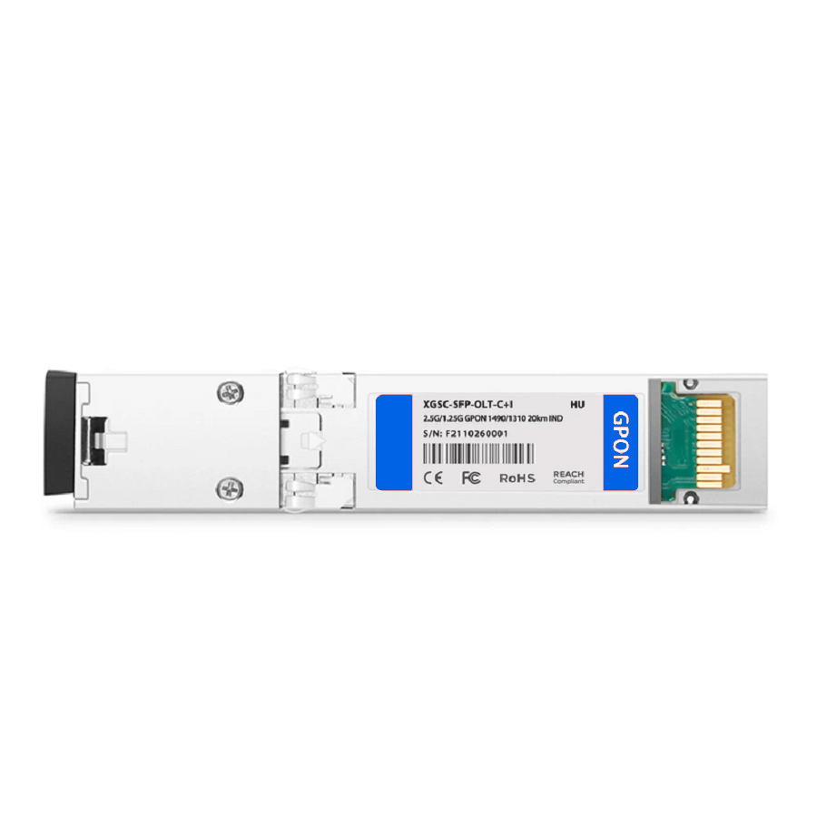 FyberOptix HW Compatible XGS-PON&GPON Combo OLT SFP+ 1577nm-TX/1270nm-RX and 1490nm-TX/1310nm-RX Class C+ 20km DOM Simplex SC/UPC SMF Optical Transceiver Module (Industrial)