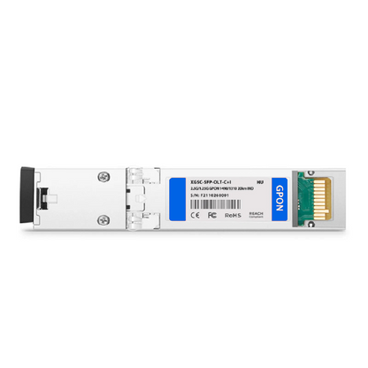 FyberOptix HW Compatible XGS-PON&GPON Combo OLT SFP+ 1577nm-TX/1270nm-RX and 1490nm-TX/1310nm-RX Class C+ 20km DOM Simplex SC/UPC SMF Optical Transceiver Module (Industrial)