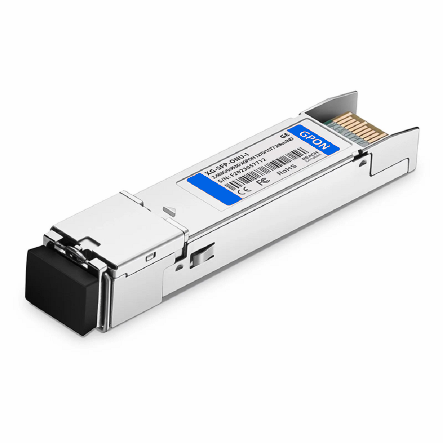 FyberOptix Generic Compatible XGPON ONU SFP+ 1270nm-TX/1577nm-RX 2.488G-TX/9.953G-RX Class N1/N2a/E1/E2a 20km DDM Simplex SC/UPC SMF Optical Transceiver Module (Industrial)