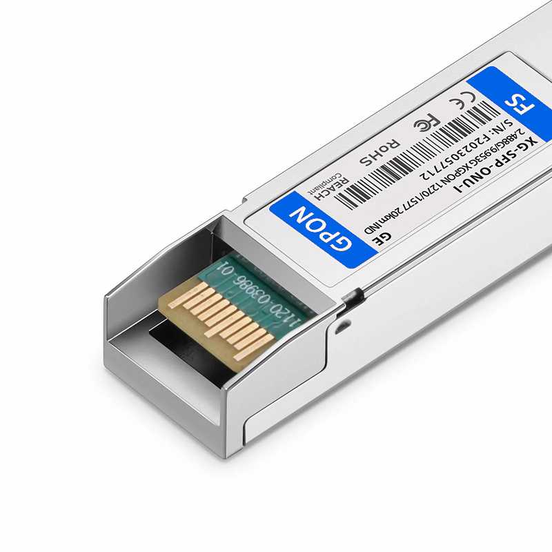 FyberOptix Generic Compatible XGPON ONU SFP+ 1270nm-TX/1577nm-RX 2.488G-TX/9.953G-RX Class N1/N2a/E1/E2a 20km DDM Simplex SC/UPC SMF Optical Transceiver Module (Industrial)