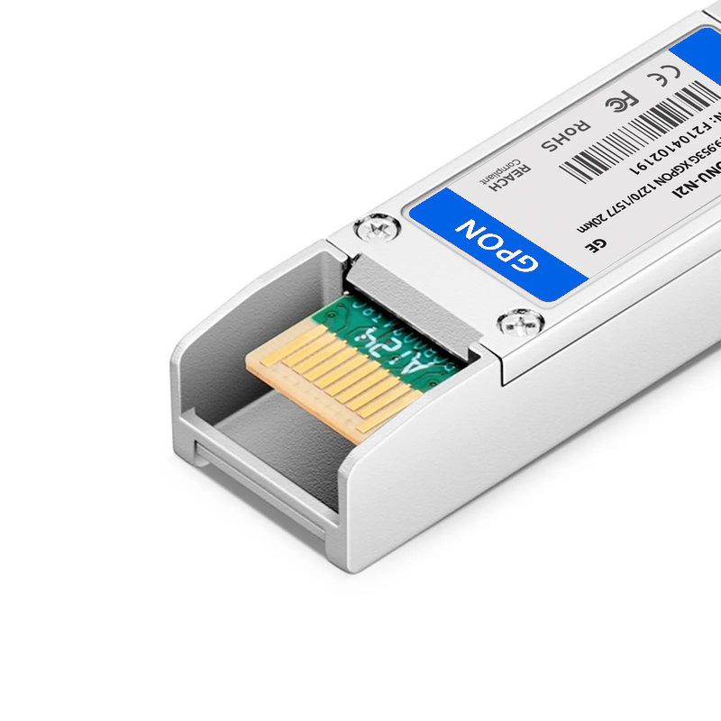 FyberOptix Generic Compatible XGSPON ONU SFP+ 1270nm-TX/1577nm-RX 9.953G-TX/9.953G-RX Class N2 20km DOM Simplex SC/UPC SMF Optical Transceiver Module (Industrial)