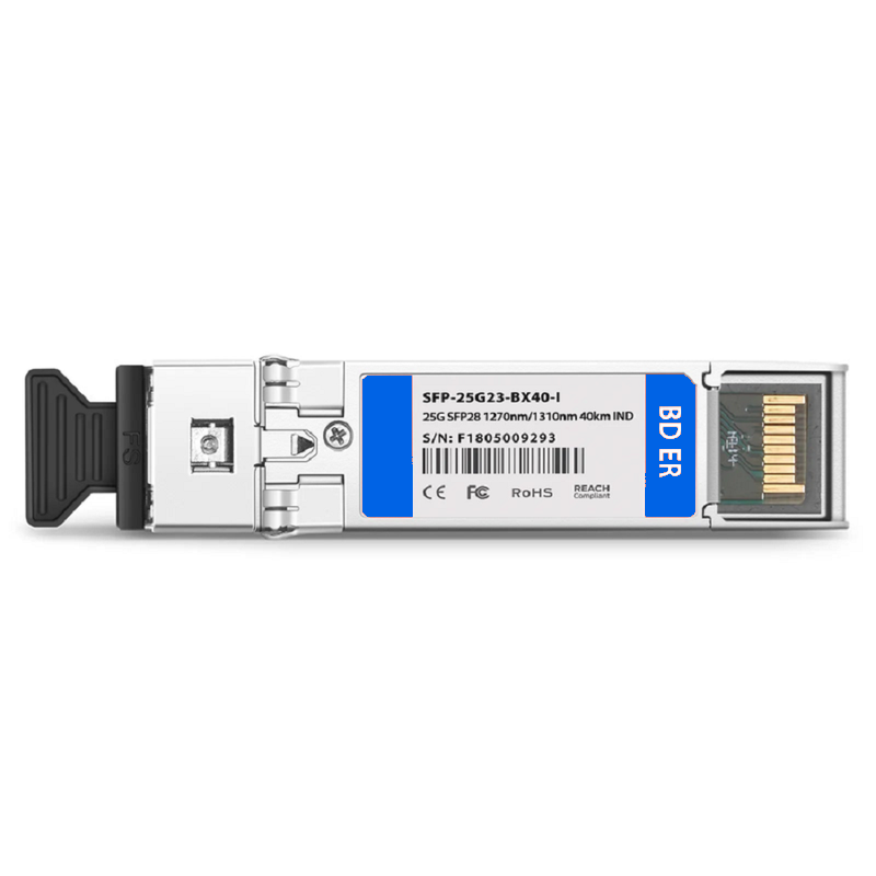 FyberOptix Cisco SFP-25G-BX40D-I Compatible 25GBASE-D SFP28 BiDi 1310nm-TX/1270nm-RX 40km DOM Simplex LC/UPC SMF Optical Transceiver Module (Industrial)