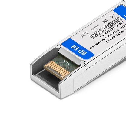 FyberOptix Cisco SFP-25G-BX40D-I Compatible 25GBASE-D SFP28 BiDi 1310nm-TX/1270nm-RX 40km DOM Simplex LC/UPC SMF Optical Transceiver Module (Industrial)