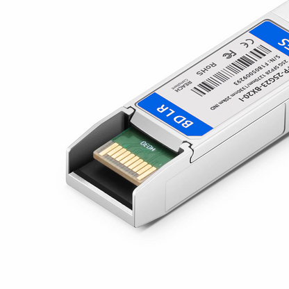 FyberOptix Cisco Compatible 25GBASE-U SFP28 BiDi 1270nm-TX/1330nm-RX 20km DOM Simplex LC/UPC SMF Optical Transceiver Module (Industrial)
