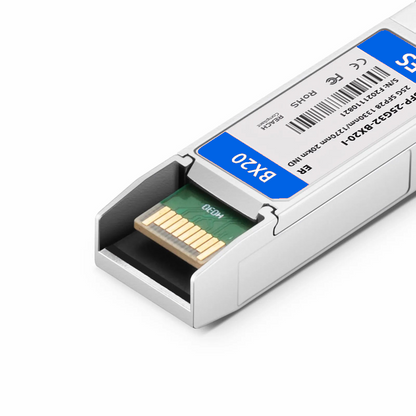 FyberOptix Ericsson RDH10281/2 Compatible SFP28 25GBASE-BX20-D BiDi 1330nm-TX/1270nm-RX 20km DOM Simplex LC/UPC SMF Optical Transceiver Module For 5G Wireless (Industrial)