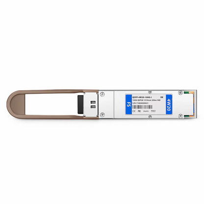 FyberOptix Dell Compatible 100GBASE-4WDM-20 QSFP28 4 x 25G NRZ 1310nm 20km DOM Duplex LC /UPC SMF Optical Transceiver Module (Industrial)