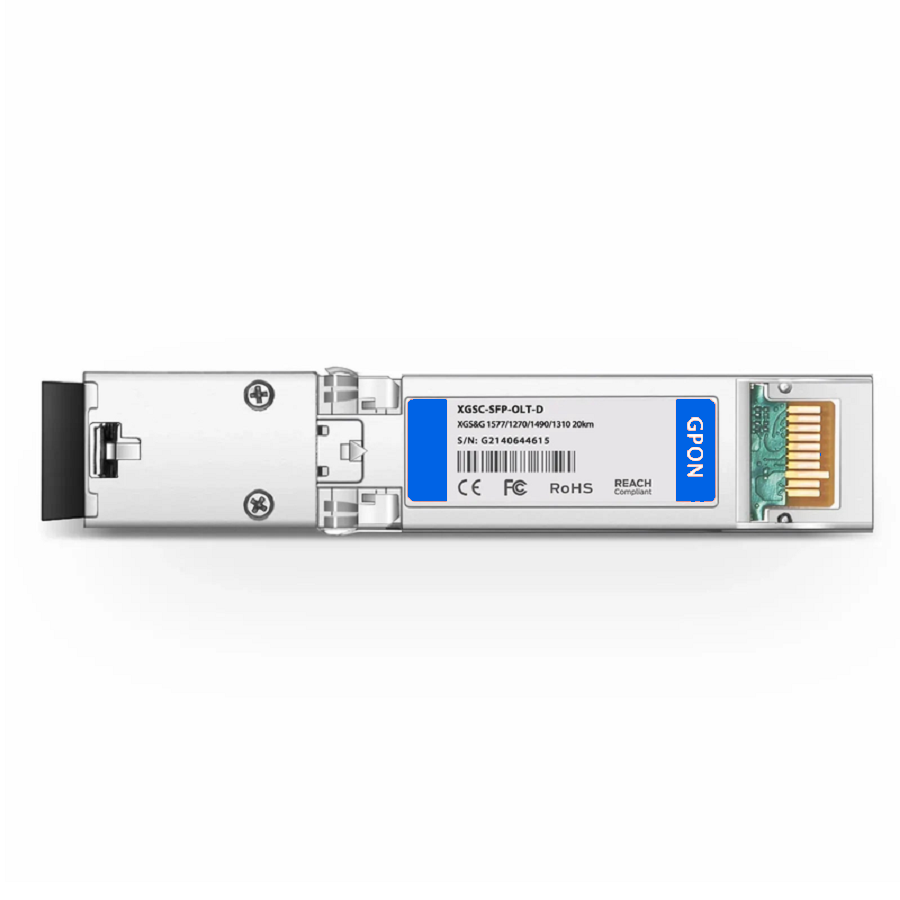 FyberOptix Generic Compatible XGS-PON&GPON Combo OLT SFP+ 1577nm-TX/1270nm-RX and 1490nm-TX/1310nm-RX Class D 20km DOM Simplex SC/UPC SMF Optical Transceiver Module