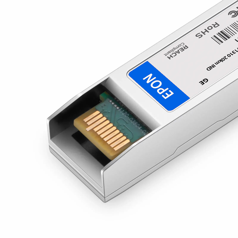 FyberOptix Generic Compatible 10G EPON OLT SFP+ 1577nm-TX/1270nm-RX and 1490nm-TX/1310nm-RX Class PR30 20km DOM Simplex SC/UPC SMF Optical Transceiver Module (Industrial)