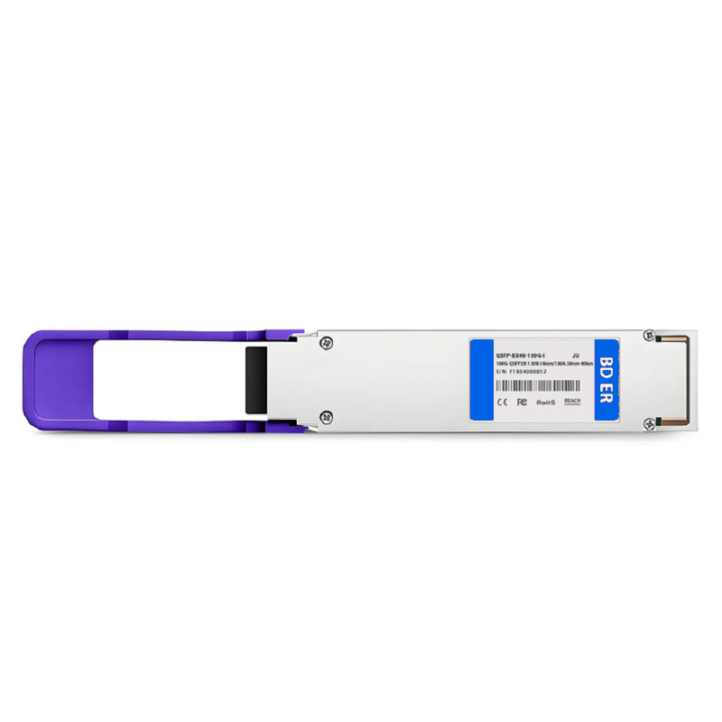 FyberOptix Arista Compatible 100GBASE-BX40-D QSFP28 BiDi 4 x 25G NRZ 1309.14nm-TX/1304.58nm-RX 40km DOM Simplex LC/UPC SMF Optical Transceiver Module