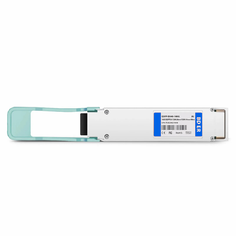 FyberOptix Arista Compatible 100GBASE-BX40-U QSFP28 BiDi 4 x 25G NRZ 1304.58nm-TX/1309.14nm-RX 40km DOM Simplex LC/UPC SMF Optical Transceiver Module
