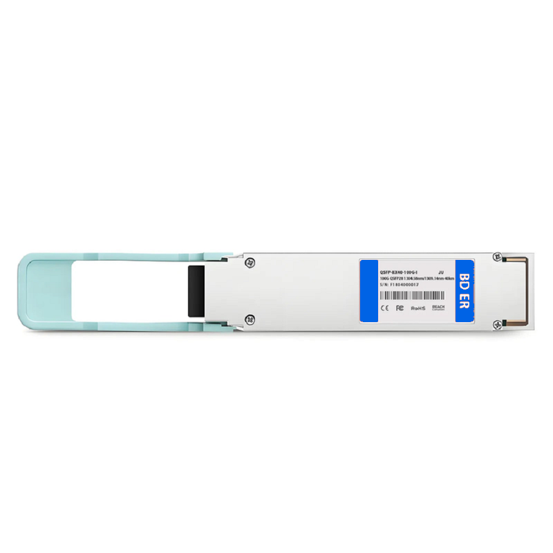 FyberOptix Juniper Networks Compatible 100GBASE-BX40-U QSFP28 BiDi 4 x 25G NRZ 1304.58nm-TX/1309.14nm-RX 40km DOM Simplex LC/APC SMF Optical Transceiver Module (Industrial)