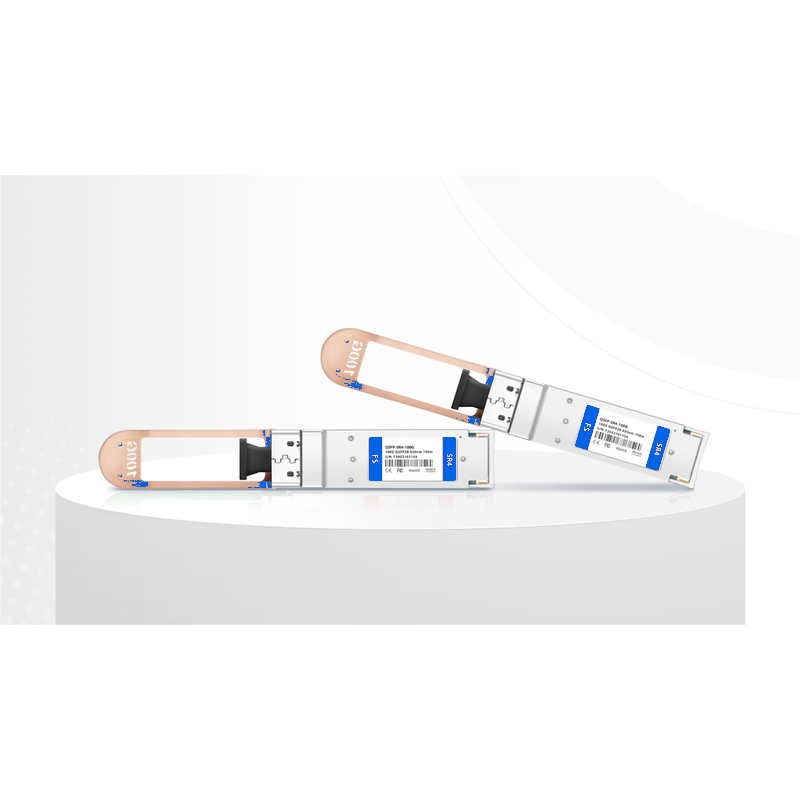 FyberOptix Cisco QSFP-100G-SR4-I Compatible 100GBASE-SR4 QSFP28 4 x 25G NRZ 850nm 100m DOM MPO-12/UPC MMF Optical Transceiver Module (Industrial), Breakout to 4 x 25G-SR