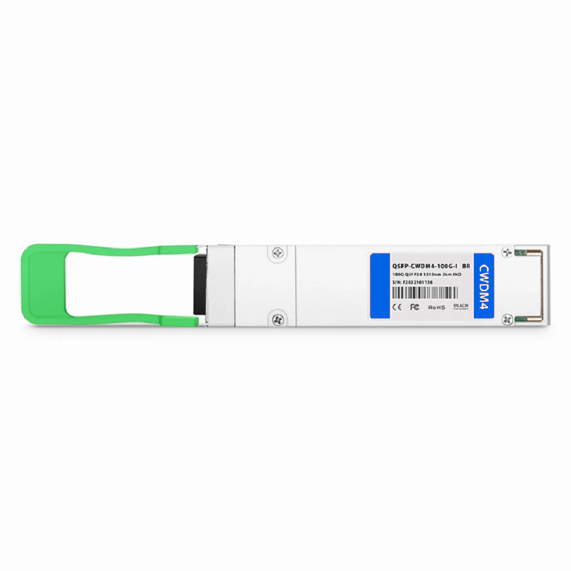 FyberOptix Brocade Compatible 100GBASE-CWDM4 QSFP28 4 x 25G NRZ 1310nm 2km DOM Duplex LC/UPC SMF Optical Transceiver Module (Industrial)