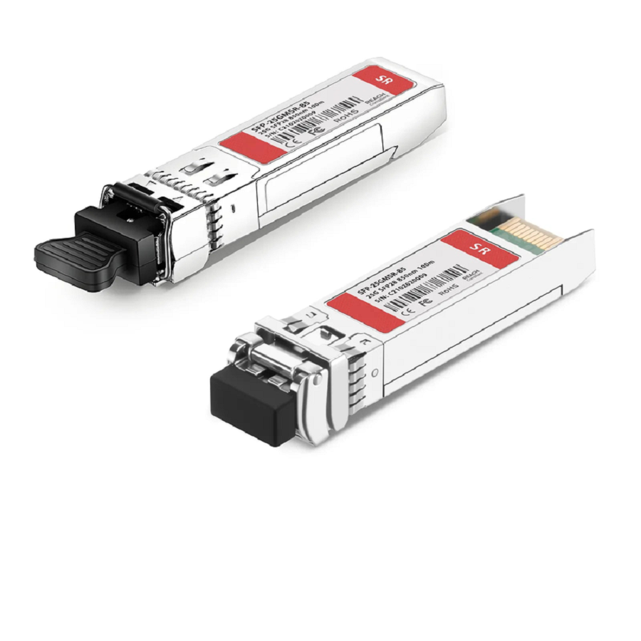 FyberOptix Cisco Compatible 10/25GBASE-SR SFP28 Dual-rate 850nm 100m DOM Duplex LC/UPC MMF Optical Transceiver Module