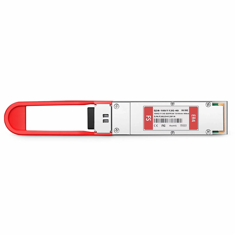 FyberOptix NVIDIA/Mellanox QSFP28-ER4-100/112G Compatible 100GBASE-ER4 and 112G OTU4 QSFP28 Dual Rate 4 x 25G NRZ 1310nm 40km DOM Duplex LC/UPC SMF Ethernet Optical Transceiver Module