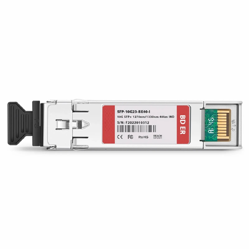 FyberOptix Cisco SFP-10G-BX40D-I Compatible 10GBASE BiDi SFP+ 1330nm-TX/1270nm-RX 40km DOM Simplex LC/UPC SMF Optical Transceiver Module (Industrial)
