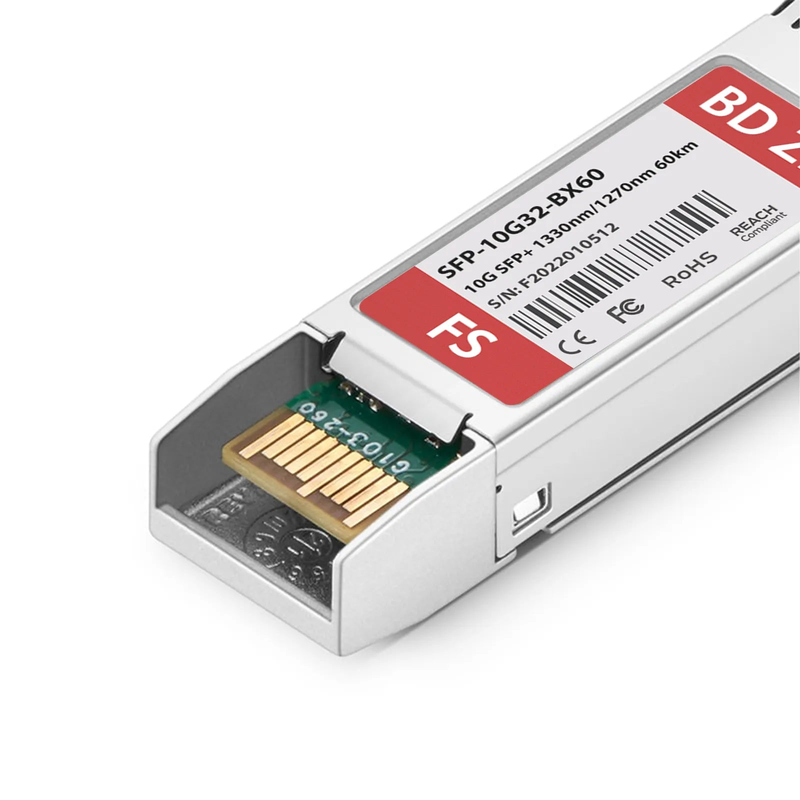 FyberOptix Cisco Compatible 10GBASE-BX60-D BiDi SFP+ 1330nm-TX/1270nm-RX 60km DOM Simplex LC/UPC SMF Optical Transceiver Module
