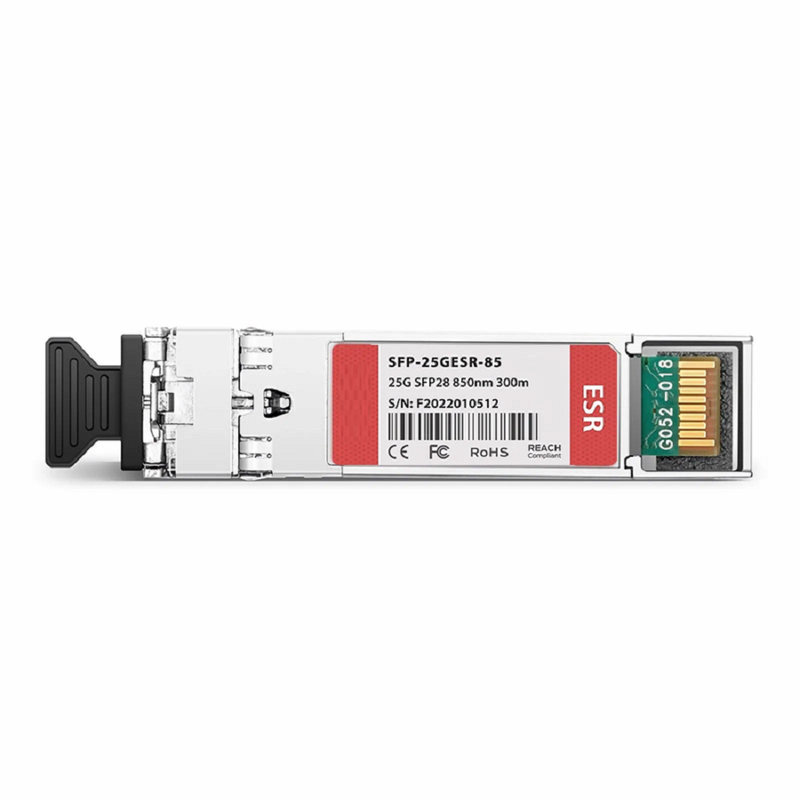FyberOptix Cisco Compatible 25GBASE-ESR SFP28 850nm 300m DOM Duplex LC/UPC MMF Optical Transceiver Module