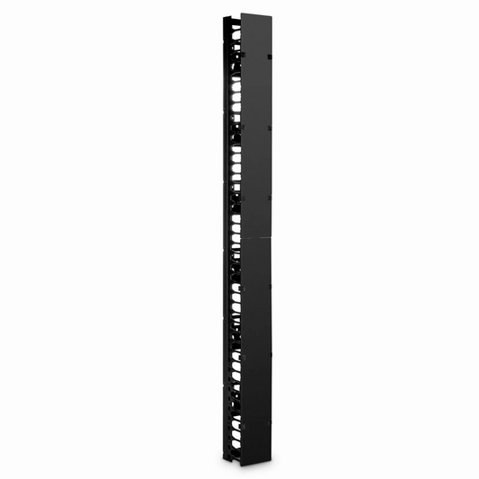 FyberOptix Vertical Single Sided Steel Cable Manager, 45RU, Bend Radius Finger, 5.5 in. Wide