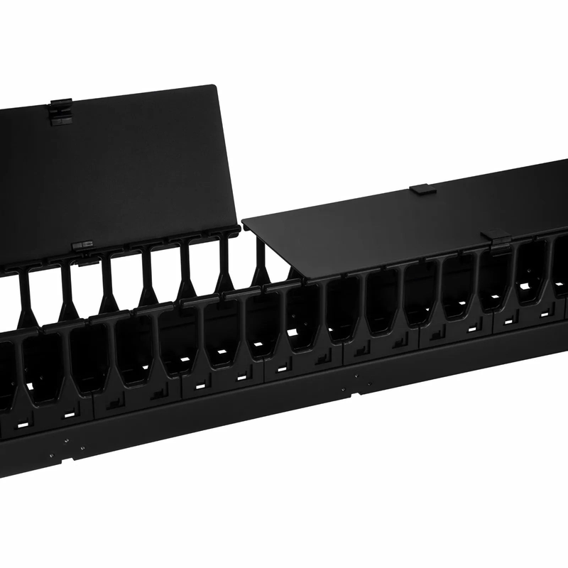 FyberOptix Vertical Single Sided Steel Cable Manager, 45RU, Bend Radius Finger, 5.5 in. Wide