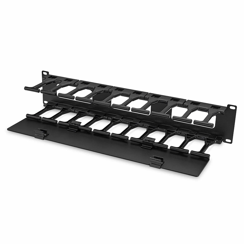 FyberOptix Horizontal Single Sided High Capacity Cable Manager, 2RU, Finger Duct with Cover, 4.56 in. Depth