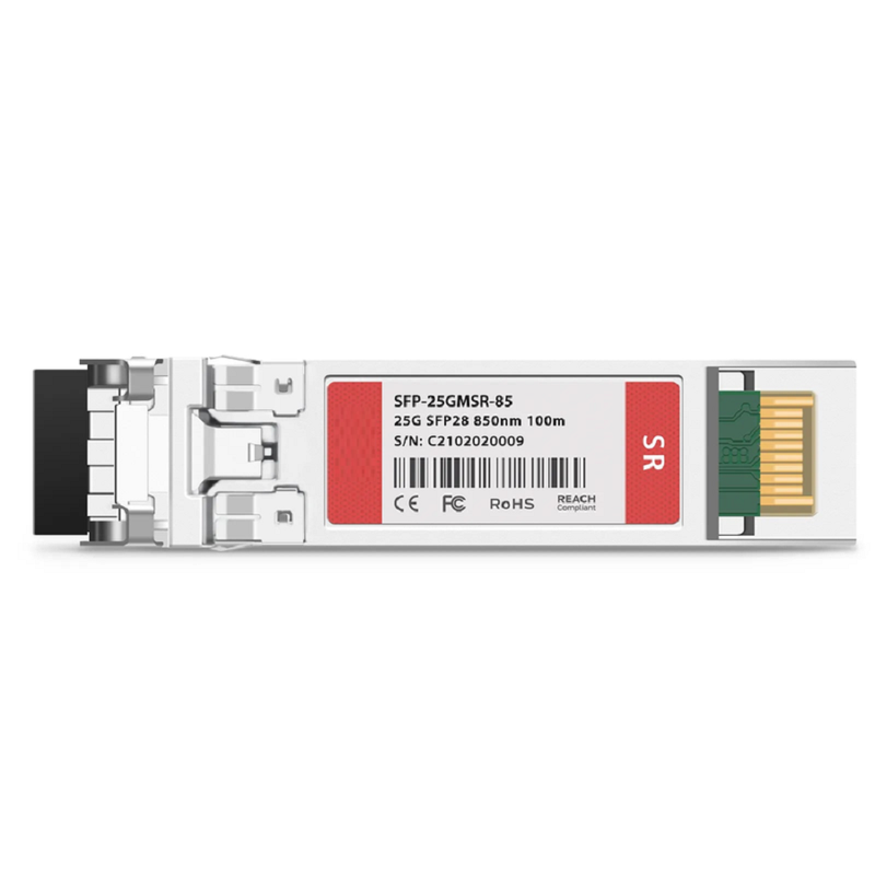 FyberOptix Brocade Compatible 10/25GBASE-SR SFP28 Dual-rate 850nm 100m DOM Duplex LC/UPC MMF Optical Transceiver Module