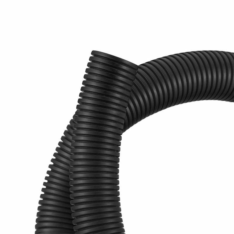 FyberOptix 10m (33ft) Black Flame Retardant Polypropylene Convoluted Tubing, 23mm Inside Diameter