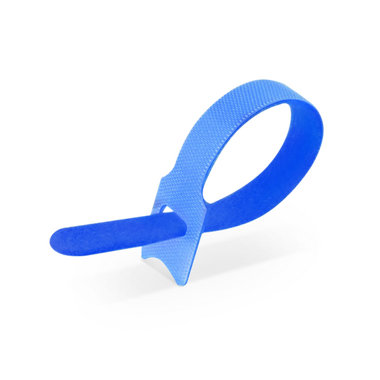 FyberOptix 100Pcs/Pack 6in.L x 0.5in.W T-type Reusable Cable Ties, Blue