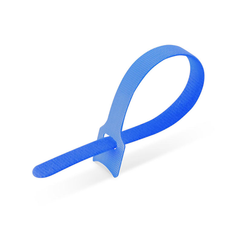 FyberOptix 100Pcs/Pack 8in.L x 0.5in.W T-type Reusable Cable Ties, Blue