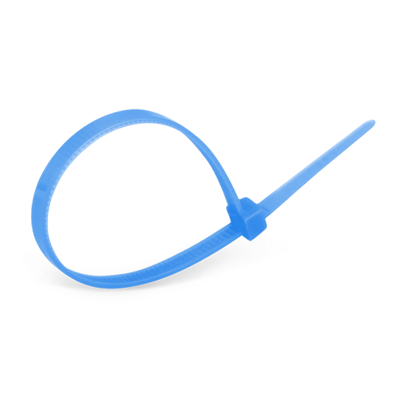 FyberOptix 100Pcs/Pack 6in.L x 0.15in.W Self-Locking Nylon Cable Ties, Blue