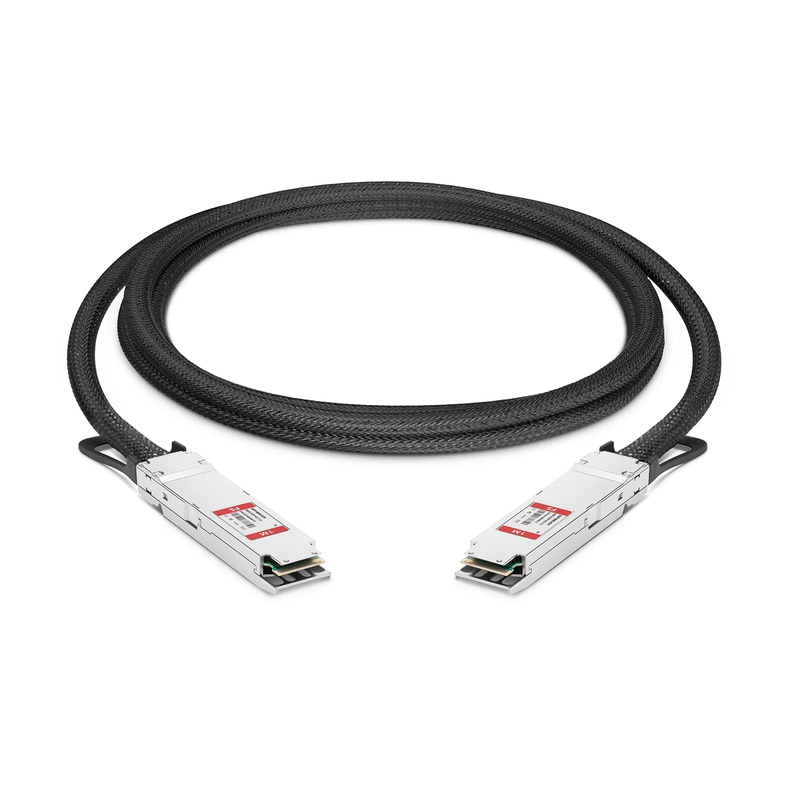 FyberOptix 1m (3ft) 800G Twin-port OSFP 8 x 100G PAM4 Finned Top Active Direct Attach Copper Twinax Cable for FS Switches