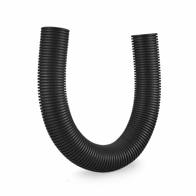 FyberOptix 10m (33ft) Black Flame Retardant Polypropylene Convoluted Tubing, 36mm Inside Diameter