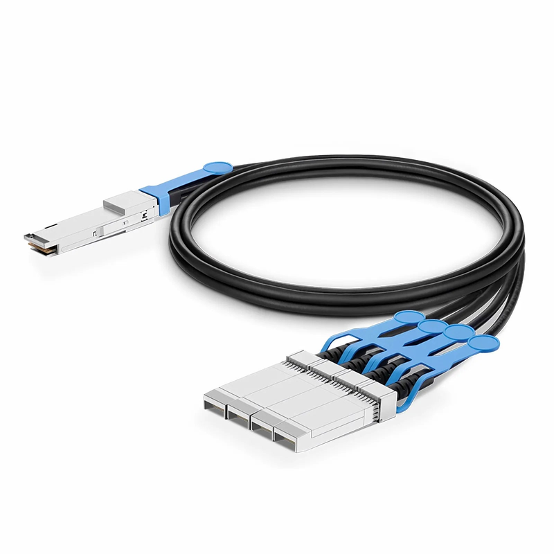 FyberOptix 1m (3ft) NVIDIA/Mellanox Compatible 40G QSFP+ to 4 x 10G SFP+ Ethernet Active Direct Attach Copper Breakout Cable