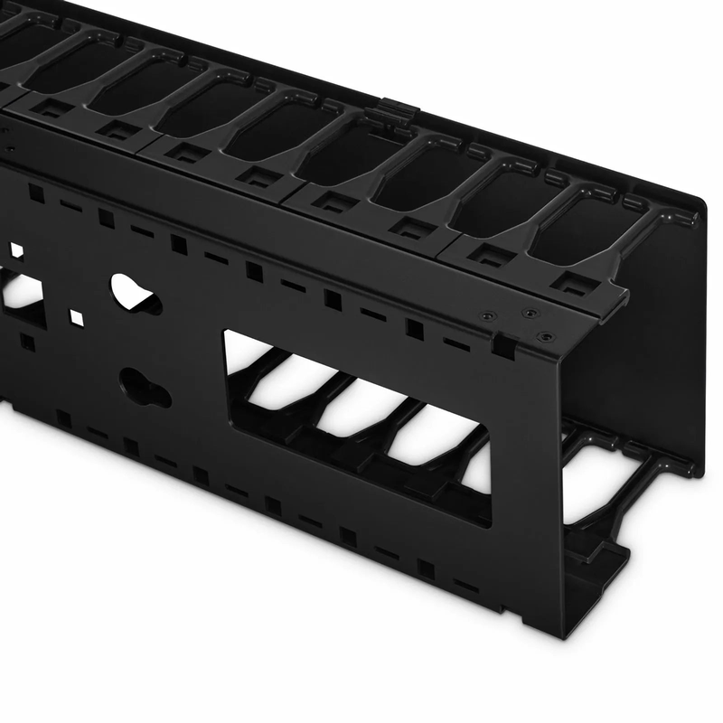 FyberOptix Vertical Single Sided Steel Cable Manager, 45RU, Bend Radius Finger, 5.5 in. Wide