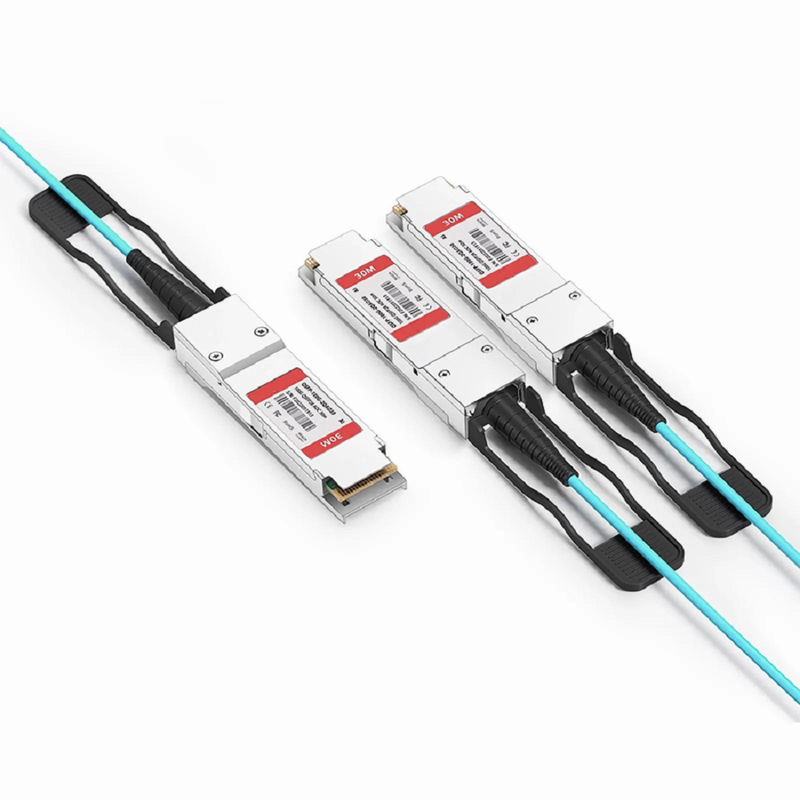 FyberOptix 100m (328ft) Cisco Compatible 100G QSFP28 4 x 25G NRZ to 2 x 50G QSFP28 2 x 25G NRZ Active Optical Breakout Cable
