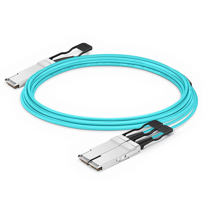 FyberOptix 70m (230ft) Cisco Compatible 100G QSFP28 4 x 25G NRZ to 2 x 50G QSFP28 2 x 25G NRZ Active Optical Breakout Cable