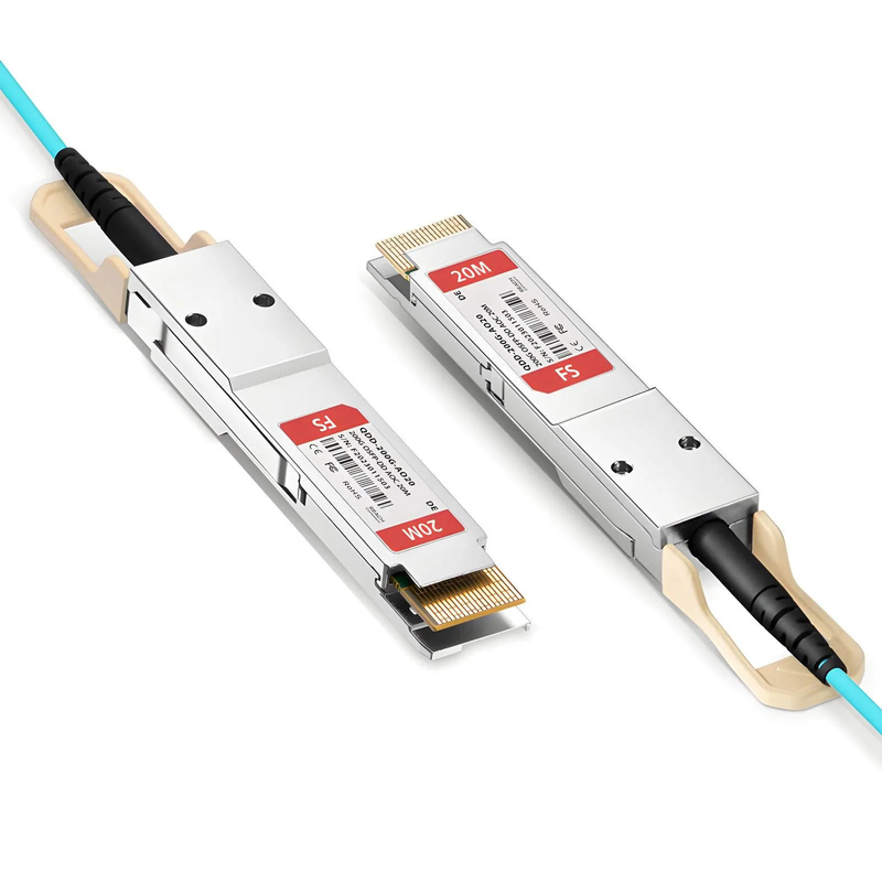 FyberOptix 20m (66ft) Dell Compatible 200G QSFP-DD 8 x 25G NRZ Active Optical Cable