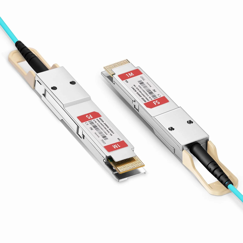 FyberOptix 1m (3ft) Generic Compatible 200G QSFP-DD 8 x 25G NRZ Active Optical Cable