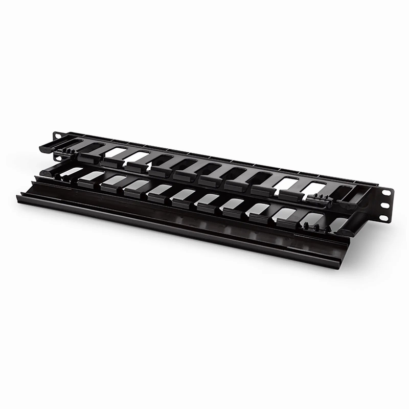 FyberOptix Horizontal Single Sided Manager, 1RU, Finger Duct with Cover, 3.43 in. Depth