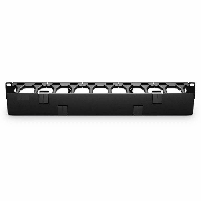FyberOptix Horizontal Single Sided Steel Manager, 1RU, Finger Duct with Cover, 4.44 in. Depth