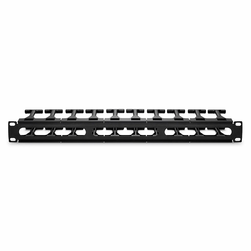 FyberOptix Horizontal Single Sided Steel Manager, 1RU, Finger Duct with Cover, 4.44 in. Depth