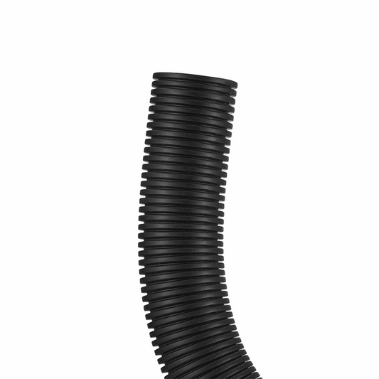 FyberOptix 10m (33ft) Black Flame Retardant Polypropylene Convoluted Tubing, 36mm Inside Diameter