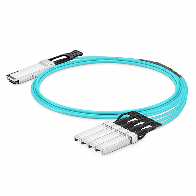 FyberOptix 7m (23ft) Cisco QSFP-4SFP25G-AOC7M Compatible 100G QSFP28 4 x 25G NRZ to 4 x 25G SFP28 NRZ Active Optical Breakout Cable